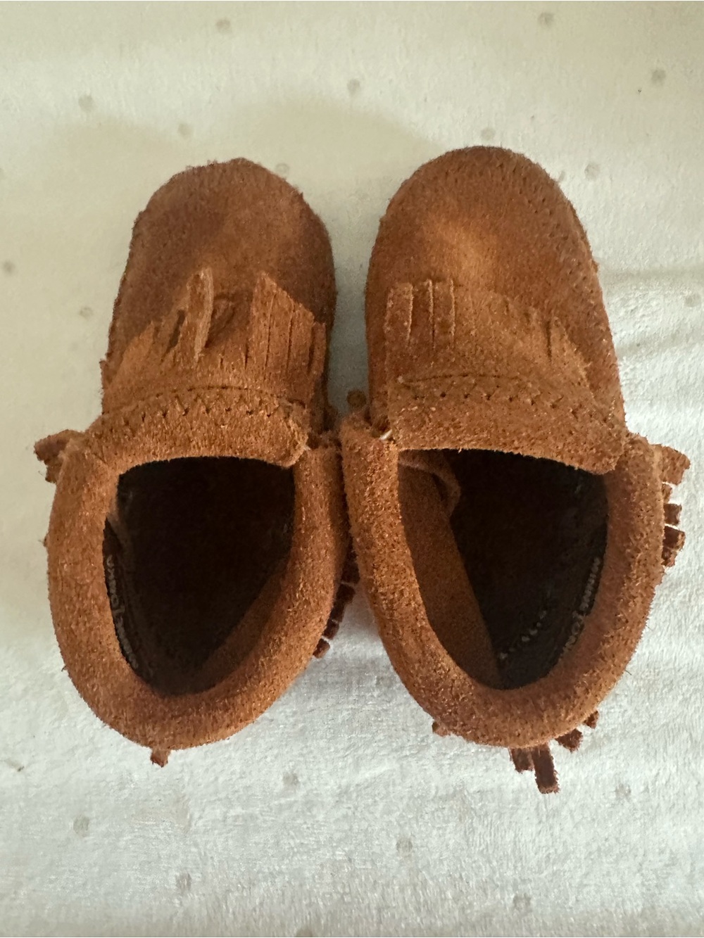 Baby Minnetonka Fringe Moccasin Shoes, Size 3